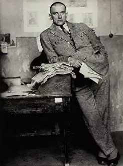 Writer Prints: Poet Vladimir Mayakovsky (1893-1930) in editorial office