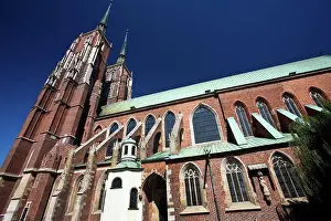 Place Of Worship Prints: Poland, Wroclaw, St. John's Cathedral on Ostrow Tumski Isle