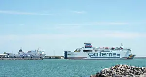 Ferry Prints: Polferries ferry Mazovia leave Ystad and going to Swinoujscie