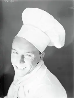 Report Prints: Poll photo collection. Report photo model. Model Grummels as a cook. 1932