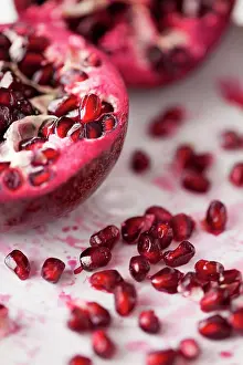 Jewish Prints: Pomegranate Close Up
