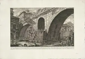 Voorkeursbeeld Prints: Pons Fabricius in Rome; Veduta del Ponte Fabrizio Oggi Detto Quattro Capi ()