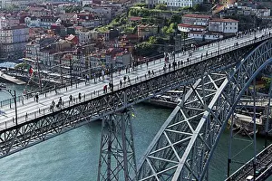 Body Of Water Prints: Ponte D. Luis I, half-timbered arch bridge over the Douro