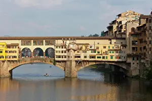 Florence Prints: Ponte Vecchio over the Arno River, Florence, Tuscany, Italy