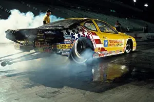 Racing Prints: Pontiac NHRA dragster pro stock drag racer Warren Johnson burnout smoke race car