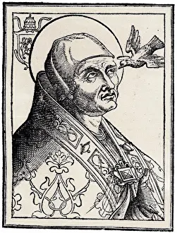 Pope Prints: Pope Gregory I the Great by Anonymous / Russian State Library
