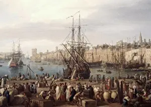 Mast Prints: Port of Marseille Claude-Joseph Vernet (1714-1789/French)