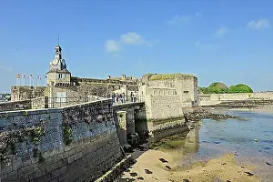 Port Prints: Port and Ville Close in Concarneau, Finistere, Brittany, France, Europe