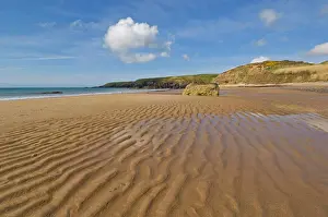Coast Prints: Porthor Porth Oer beach, where the sand whistles due to the unique shape of the grains