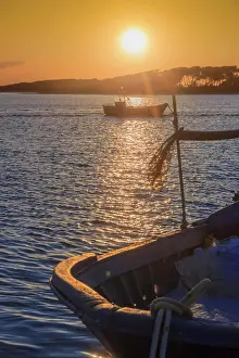 Italien Prints: Porto Cesareo In the background the Island of the Rabbits