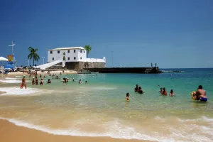 Salvador Prints: Porto da Barra beach, Salvador, Bahia, Brazil