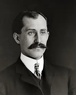 Mustache Prints: Portrait of Airplane Inventor Orville Wright