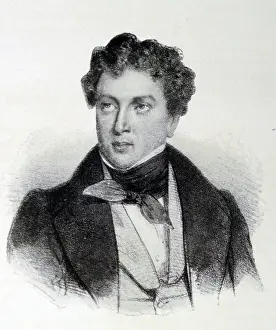 Writer Prints: Portrait of Alexandre Dumas (1802-1870) French writer. Dated 1824