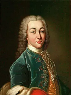 One Mid Adult Man Only Prints: Portrait of Antiokh Kantemir by Anonymous painter