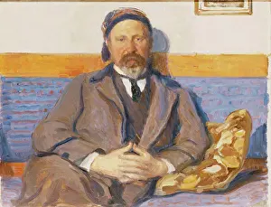 Husband Prints: A Portrait of the Artist's Husband George Pauli Seated on a Sofa