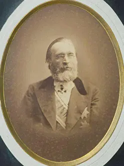 Blackwhite Prints: Portrait of the Author Vladimir Rodislavsky (1828-1885) by Russian Photographer /The State Central A
