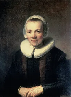 One Mature Woman Only Prints: Portrait Of B. Martens Doomer 1640 Rembrandt Harmensz van Rijn (1606-1669 Dutch) Oil On Canvas State Hermitage Museum