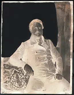 Upper Body Prints: Portrait of Baron Sina captured by Anastas Jovanovic between 1850 and 1852 on salt paper