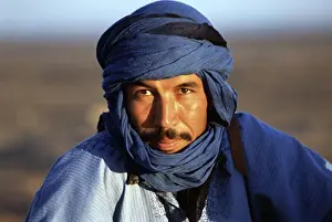 Mustache Prints: Portrait of a Berber man wearing turban, Morocco