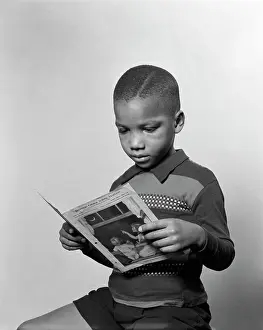 Blackhistory Prints: Portrait Boy Child African American Retro 1950S