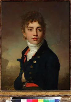 Child Hood Prints: Portrait of a boy wearing a red waistcoat, Borovikovsky, Vladimir Lukich (1757-1825)