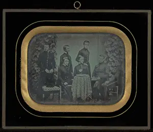 Portrait of six boys in military school uniforms with their teacher. Jean-Gabriel Eynard (Swiss, 1775 - 1863)
