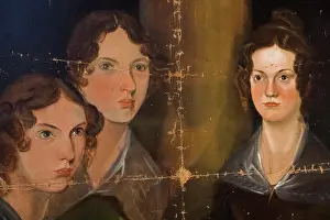 Writers Prints: Portrait of The Bronte Sisters by Patrick Branwell Bronte dated 1834