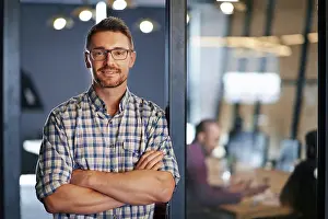 Property Prints: Portrait, business and man confident in office with ideas
