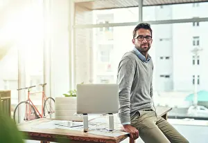 Ambition Prints: Portrait, business and man in office