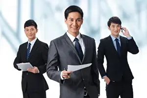 Asian And Indian Ethnicities Prints: Portrait of business people