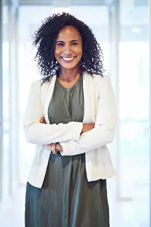 Arms Crossed Prints: Portrait, business woman and confidence as accountant in office for planning with arms crossed