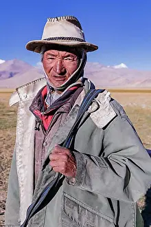 Looks Into The Camera Prints: Portrait of a Changpa nomad, Hanle area, Ladakh, India, Asia