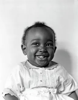 Ethnic Black Prints: Portrait Child Laughing Happy 1940S