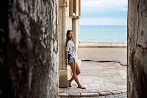 Barcelona Prints: Portrait of a Chinese young woman in Maricel Palace; Sitges, Barcelona province, Spain