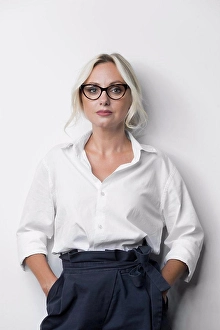 Determined Prints: Portrait confident, determined businesswoman
