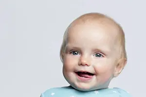 6 11 Months Prints: Portrait cute baby boy on white background