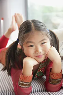 Expressive Prints: Portrait of Cute Young Girl