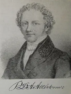 Swedish Prints: Portrait of Per Daniel Amadeus Atterbom (1790-1855) a Swedish romantic poet