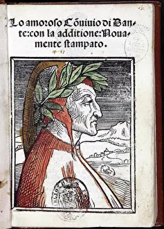 Graphic Arts Prints: Portrait of Dante Alighieri (From: Lo amoroso convivio)