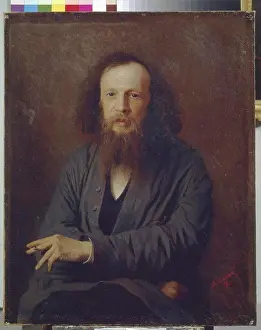 Cigarette Prints: Portrait of Dmitri Mendeleev by Ivan Nikolayevich Kramskoi