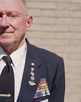 Jewellery Prints: Portrait of elderly Korean War veteran