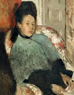 Edgar Prints: Portrait of Elena Carafa, by Edgar Degas