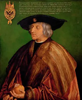Germany Prints: Portrait of Emperor Maximilian I (1459-1519) by Durer