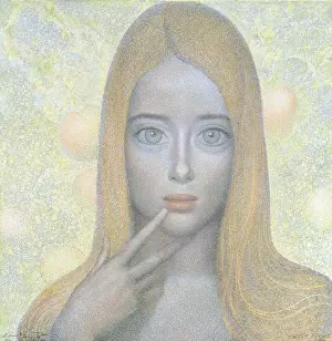 Hand Prints: Portrait of Eve in June (Bildnis der Eva im Juni) 1966 Ernst Fuchs b