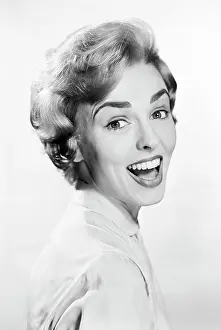 Medium Length Hair Prints: Portrait of excited young woman