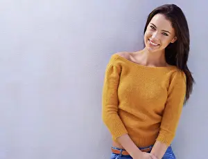 Mockup Prints: Portrait, fashion and smile of woman