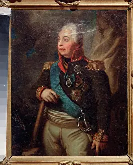 Commander Prints: Portrait of Field Marshal Prince Mikhail Kutuzov (1745-1813) by Russian master Museum of Architecture and Art