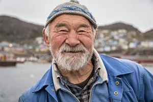 Tours Prints: Portrait of a Fisherman, Qaqortoq, South Greenland