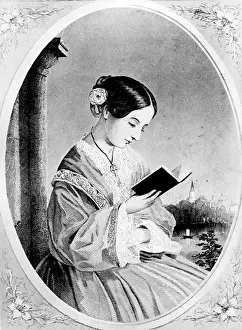 Florence Prints: Portrait of Florence Nightingale by Juan Buckingham Wandesforde, (1817-1902)
