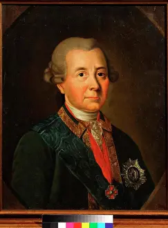 Gray Hair Prints: Portrait of Fyodor Wadkowski by anonymous artist